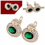 exclusive swarovski gold-plated earrings