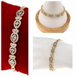 1827 Bransoletka elegancka złota 17cm pozłacana 14k Xuping 