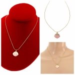 1438 Złoty łańcuszek naszyjnik 41+5 stal chirurgiczna 316L muszla lato wakacje plaża