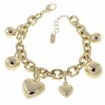 325c Bransoletka elegancka złota 19+3cm pozłacana 14k serce