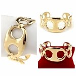 br71 Bransoletka złota elegancka 6cm pozłacana 14k bangla Xuping