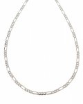 1180 Srebrny łańcuszek 50cm 3,3mm pozłacany białym złotem Xuping figaro