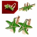 069 Kolczyki złote dziecięce pozłacane 18k Xuping wiszące rozgwiazda