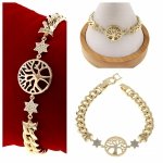 4020 Bransoletka elegancka złota 17+2cm pozłacana 14k cyrkonie