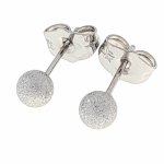 2465 Srebrne kolczyki kulki pozłacane 18k Xuping wtyczki 5mm