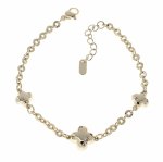 2689 Bransoletka elegancka złota 17+3cm pozłacana 14k 
