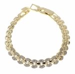 3964 Bransoletka elegancka złota 17+2cm pozłacana 14k 