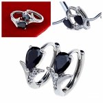 3033 Srebrne kolczyki pozłacane białym złotem Xuping wiszące cyrkonie