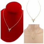 4519 Złoty łańcuszek Austrian Crystal 40+5 naszyjnik pozłacany 14K Xuping