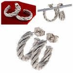 3995 Srebrne kolczyki pozłacane białym Xuping wiszące 