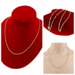 326b Złoty łańcuszek naszyjnik 50cm stal chirurgiczna 316L celebrytka 