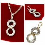 4760b Złota zawieszka cyrkonie błyszcząca pozłacana 14k Xuping wąż żmija