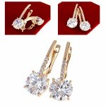 эксклюзивные серьги с позолотой swarovski