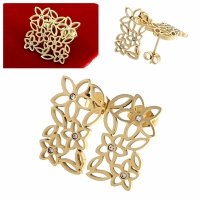 goldene Ohrringe aus Edelstahl 