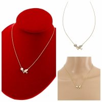 4267 Złoty łańcuszek Austrian Crystal 40+5 naszyjnik pozłacany 14K Xuping serce 