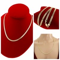 588 Złoty łańcuszek 50cm bismark pozłacany 14K naszyjnik 