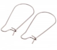 1283 2x Srebrne bigle stal chirurgiczna do kolczyków 