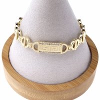 1146a Bransoletka elegancka złota 17+2cm pozłacana 14k 