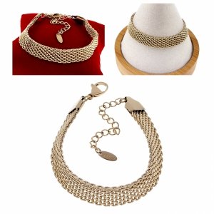 BRACELET GOLD CELEBRITY NEREZOVÁ OCEL