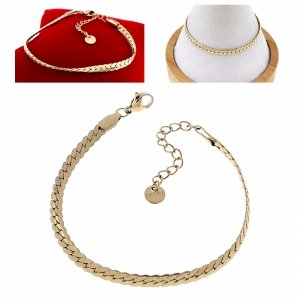 BRACELET GOLD CELEBRITY NEREZOVÁ OCEL