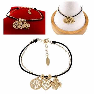 BRACELET GOLD CELEBRITY NEREZOVÁ OCEL
