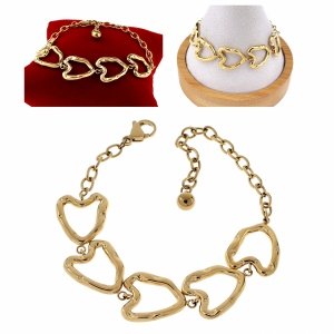 BRACELET GOLD CELEBRITY NEREZOVÁ OCEL
