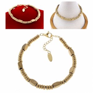 BRACELET GOLD CELEBRITY NEREZOVÁ OCEL