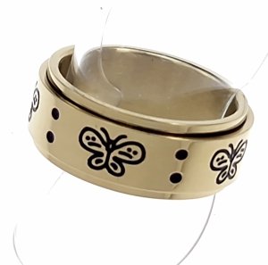 prstenec. 18,30 mm zlatá nerezová ocel