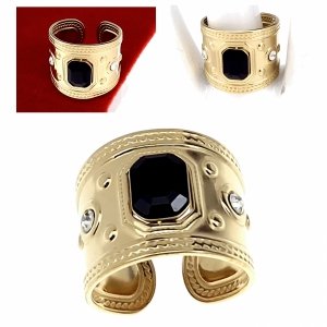 Ring 18,30 mm, goldener Edelstahl