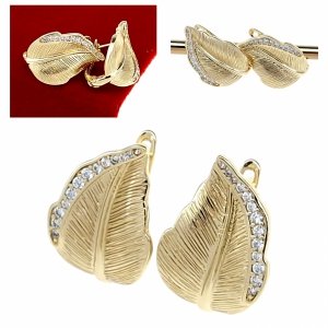 goldene Ohrringe aus Edelstahl 
