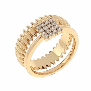 Goldring 17,00 mm. vergoldete Verlobung Xuping