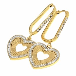 goldene Ohrringe aus Edelstahl