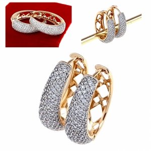 exklusive swarovski vergoldete ohrringe