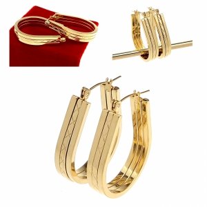goldene Ohrringe aus Edelstahl