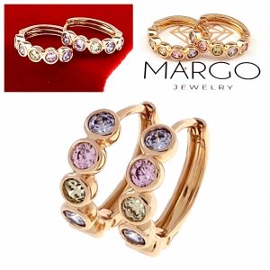 exklusive swarovski vergoldete ohrringe