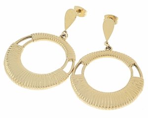 goldene Ohrringe aus Edelstahl