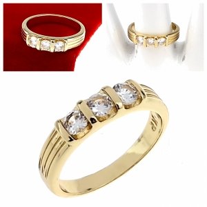 Goldring 18,60 mm. vergoldete Verlobung Xuping