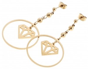 goldene Ohrringe aus Edelstahl