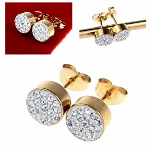 goldene Ohrringe aus Edelstahl