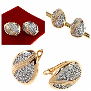 exklusive swarovski vergoldete ohrringe