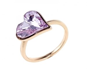 Goldring 19,00 mm. vergoldete Verlobung Xuping