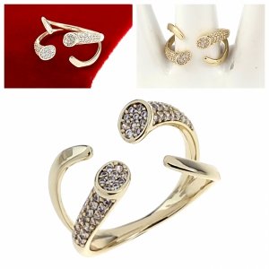 Goldring 17,00 mm. vergoldete Verlobung Xuping
