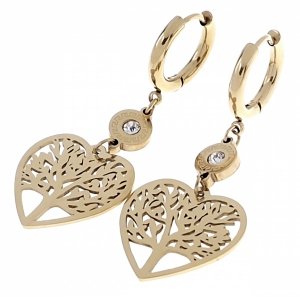 goldene Ohrringe aus Edelstahl
