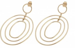 goldene Ohrringe aus Edelstahl
