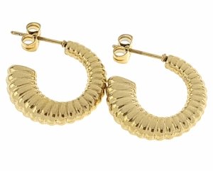 goldene Ohrringe aus Edelstahl