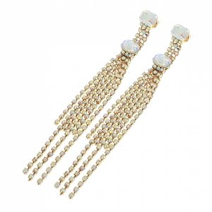 OHRRINGE GOLD LANGE ZIRKONIA HOCHZEIT HOCHZEIT
