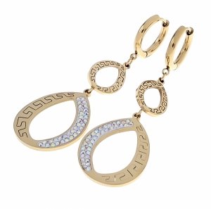 goldene Ohrringe aus Edelstahl