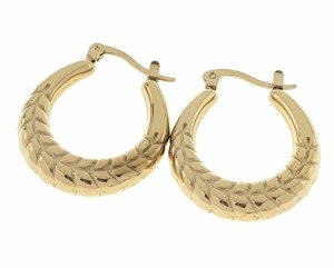 goldene Ohrringe aus Edelstahl