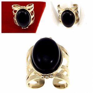 Ring 18,30 mm, goldener Edelstahl
