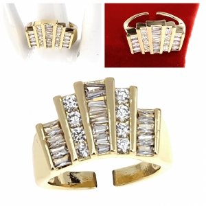 Goldring 17,00 mm. vergoldete Verlobung Xuping